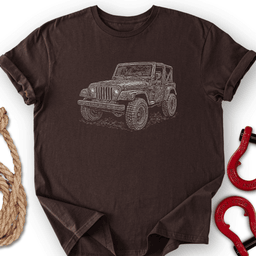 Sketch Tj T Shirt Gift For Offroad Enthusiast