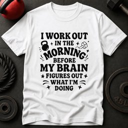 I Work Out Before T Shirt Gift For Fitness Lover