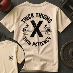 Thick Thighs X Thin T Shirt Gift For Fitness Lover