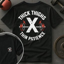 Thick Thighs X Thin T Shirt Gift For Fitness Lover