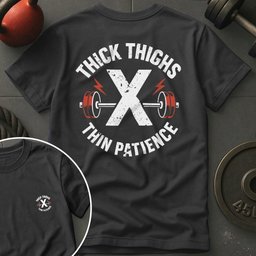 Thick Thighs X Thin T Shirt Gift For Fitness Lover