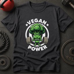 Vegan Power T Shirt Gift For Fitness Lover