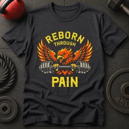 Reborn Through Pain T Shirt Gift For Fitness Lover