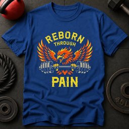 Reborn Through Pain T Shirt Gift For Fitness Lover