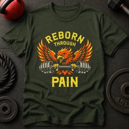 Reborn Through Pain T Shirt Gift For Fitness Lover