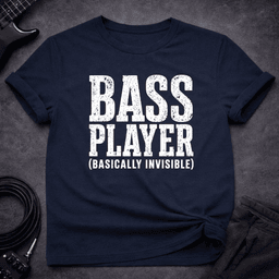 Basically Invisible T Shirt Gift For Bass Player
