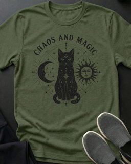 Chaos And Magic Tee Gift For Cat Lover