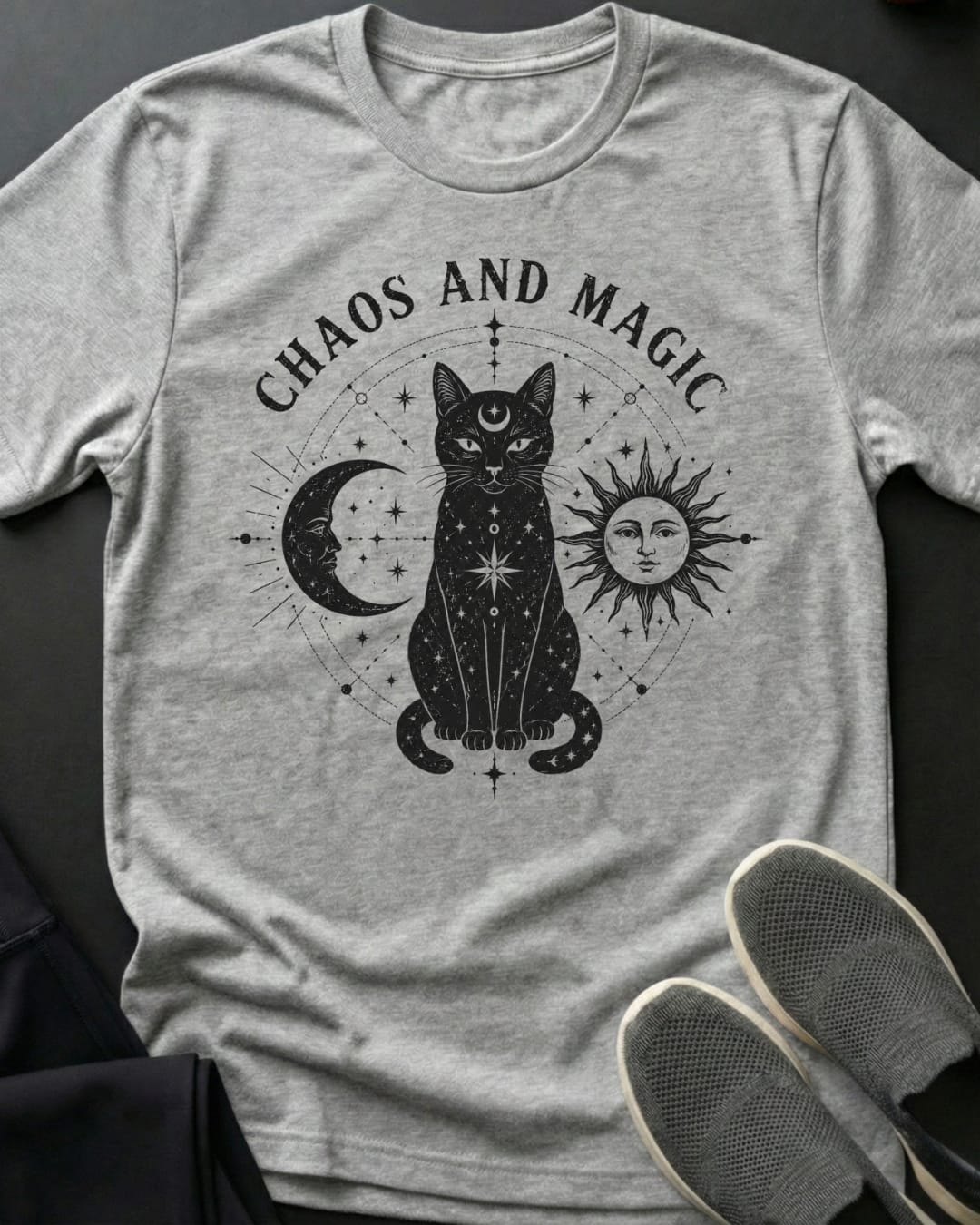 Chaos And Magic Tee Gift For Cat Lover