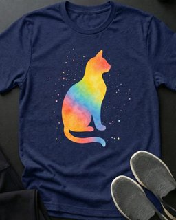 Color Splash Tee Gift For Cat Lover