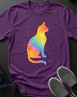 Color Splash Tee Gift For Cat Lover