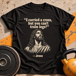 Jesus Never Skipped T Shirt Gift For Fitness Lover