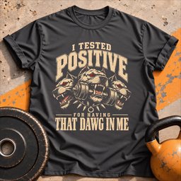 Positive For Dawg T Shirt Gift For Fitness Lover