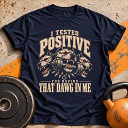 Positive For Dawg T Shirt Gift For Fitness Lover