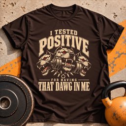 Positive For Dawg T Shirt Gift For Fitness Lover