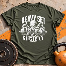 Heavy Set Society Octopus T Shirt Gift For Fitness Lover