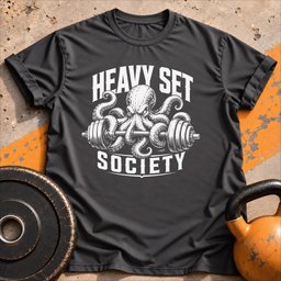 Heavy Set Society Octopus T Shirt Gift For Fitness Lover