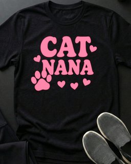 Cat Nana Tee Gift For Grandma