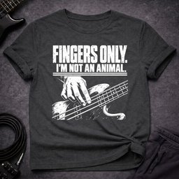 Fingers Only T Shirt Gift For Bass Player