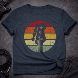 Vintage Headstock Vibes T Shirt Gift For Bass Player