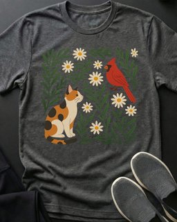 Cardinal Tee Gift For Cat Lover