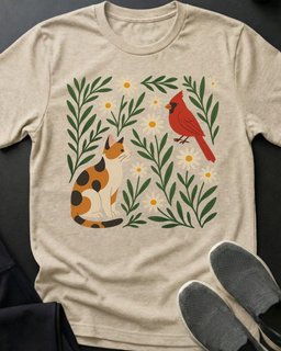 Cardinal Tee Gift For Cat Lover