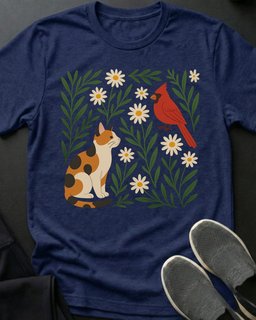 Cardinal Tee Gift For Cat Lover