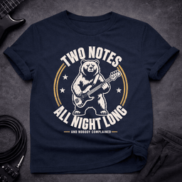 Two Notes All Night T Shirt Gift For Bass Player
