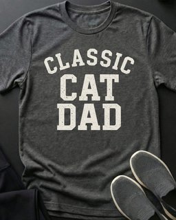 Classic Cat Dad Tee Gift For Dad