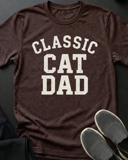 Classic Cat Dad Tee Gift For Dad