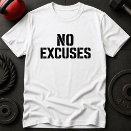 No Excuses Motivational T Shirt Gift For Fitness Lover