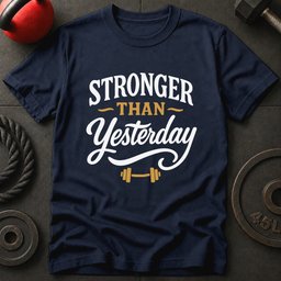 Stronger Than Yesterday T Shirt Gift For Fitness Lover