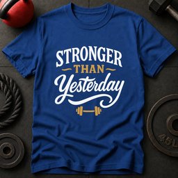 Stronger Than Yesterday T Shirt Gift For Fitness Lover