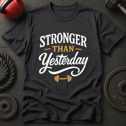 Stronger Than Yesterday T Shirt Gift For Fitness Lover
