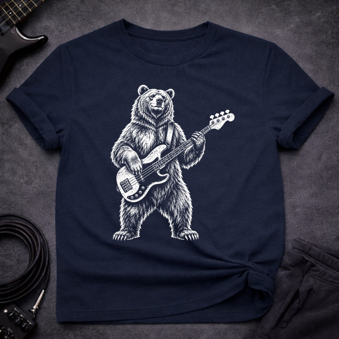 Grizzly Bass T Shirt Gift For Bass Player