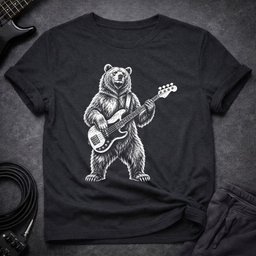Grizzly Bass T Shirt Gift For Bass Player