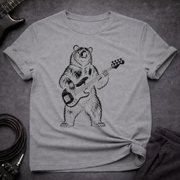 Grizzly Bass T Shirt Gift For Bass Player