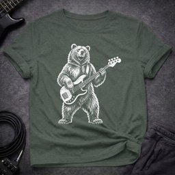 Grizzly Bass T Shirt Gift For Bass Player