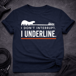 I Underline T Shirt Gift For Bass Player