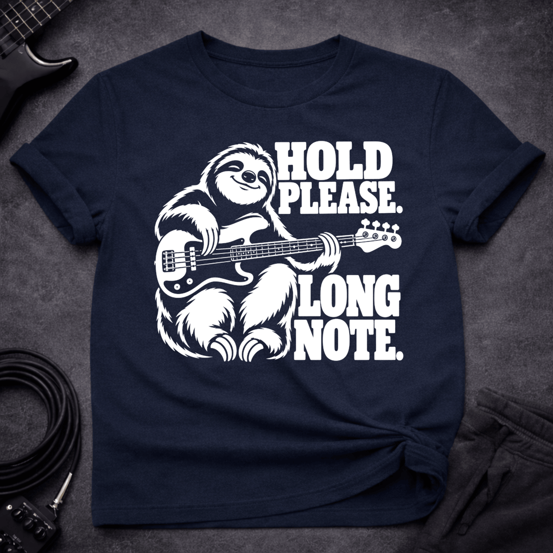 Long Note T Shirt Gift For Bass Player