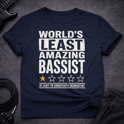 Least Amazing Bassist T Shirt Gift For Bass Player