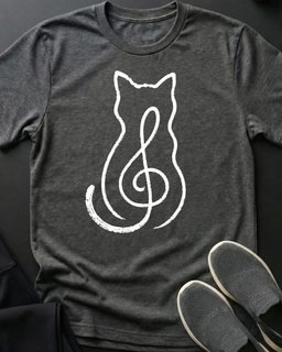 Cat In Treble Tee Gift For Cat Lover