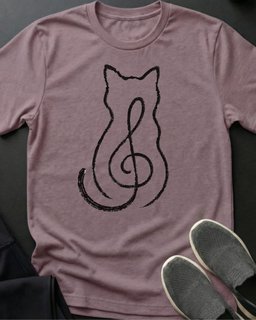 Cat In Treble Tee Gift For Cat Lover