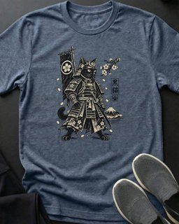 Armored Samurai Cat Tee Gift For Cat Lover