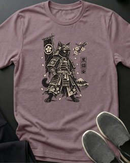 Armored Samurai Cat Tee Gift For Cat Lover