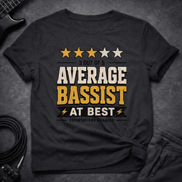 Average Bassist T Shirt Gift For Bass Player