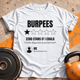 Burpees Review T Shirt Gift For Fitness Lover