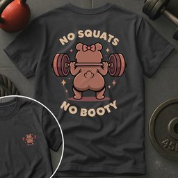 No Squats No Booty T Shirt Gift For Fitness Lover