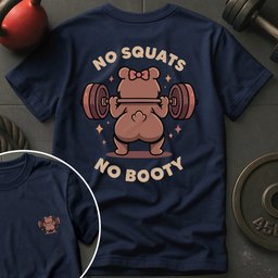 No Squats No Booty T Shirt Gift For Fitness Lover
