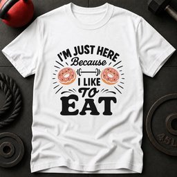 Im Just Here Because T Shirt Gift For Fitness Lover