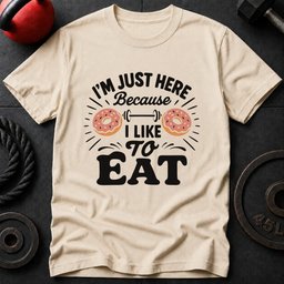 Im Just Here Because T Shirt Gift For Fitness Lover